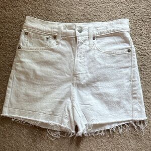 Madewell white Jean shorts
